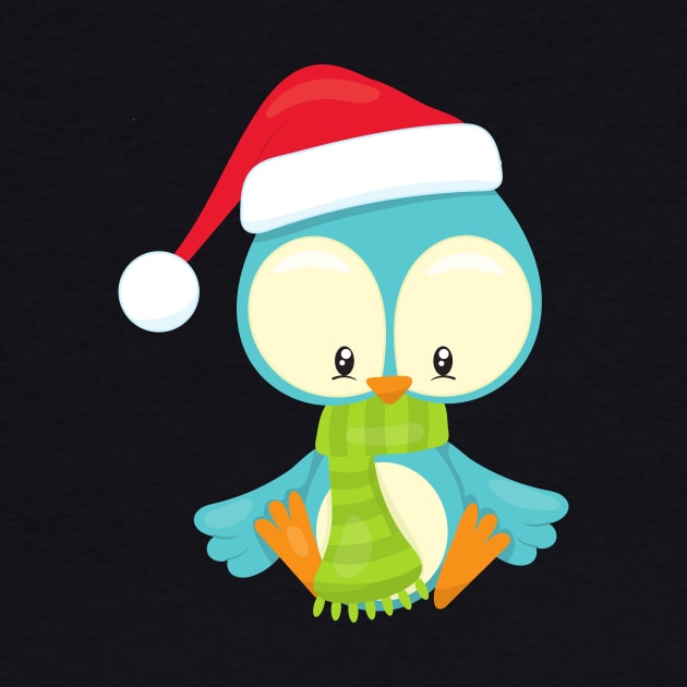 Christmas Bird, Bird With Hat, Bird With Scarf by Jelena Dunčević